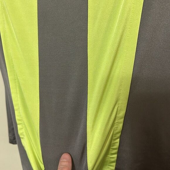Jamie Sadock Two-Tone Gray and Lime Green Women's Top - Picture 4 of 5